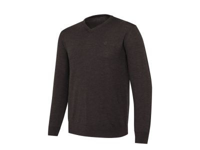Merino V-Neck sveter - Brown Bark