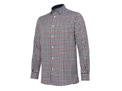 Ellis LS košeľa - White & Bordeaux Check