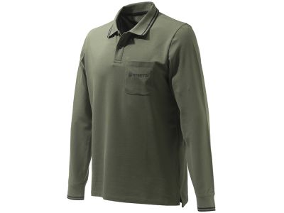 Airmesh polo tričko LS - Green