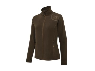 HP Logo Full Zip Fleece dámska mikina - Brown Bark