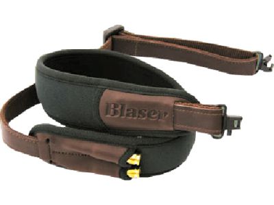 Zbraňový řemen Blaser, tmavě zelený neoprén a kůže